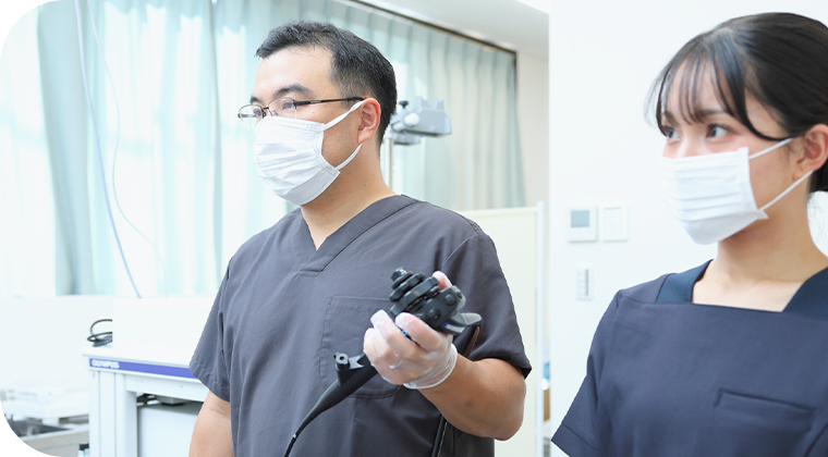 経験豊富な消化器疾患の専門医が内視鏡検査・診療を行っています
