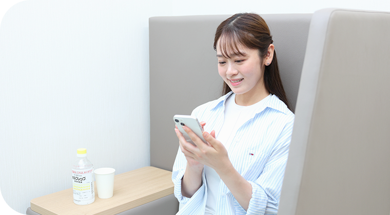 検査前の特別個室・検査後のリカバリスペースを完備